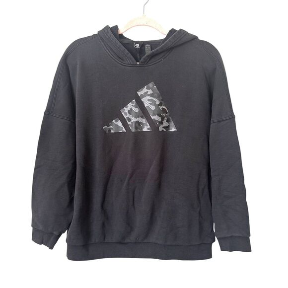 ADIDAS Leopard Print Black Hoodie Small - Picture 2 of 6